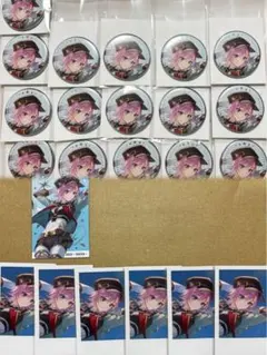 夕陽リリ 缶バッジ16個、チェキセット