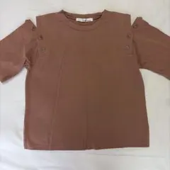 mysty woman 肩あき Tシャツ ブラウンのサムネイル