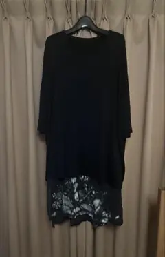 レア！Y's コットンボイル ステンドグラス コンビ ワンピース 黒 2