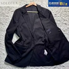 【未使用タグ付】CLOSSHI BIZ テーラードジャケット 黒　L ストレッチ