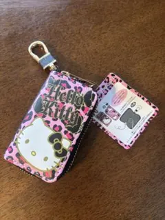 【新品未使用】ハローキティ ヒョウ柄 キーケース キーホルダー