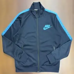 NIKE トラックジャケット プリントロゴ 古着 ネイビー Mサイズ