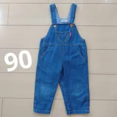 ホットビスケッツ　オーバーオール　デニム　90　クマ　くま　ミキハウス