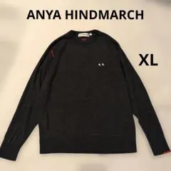 ユニクロ アニヤハインドマーチ　メリノクルーネックセーター　ダークグレー XL