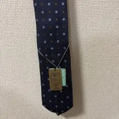 TOKYOSHIRTS ネイビー ドット柄 ネクタイ 日本製