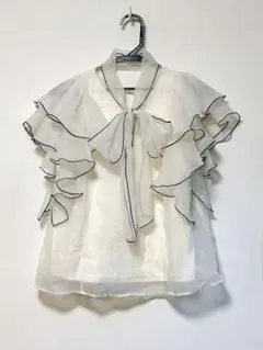 dazzlin シアーパイピングフリルブラウスのサムネイル
