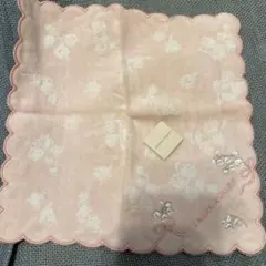 【新品未使用】LAURA ASHLEY 花柄ハンカチ ピンク