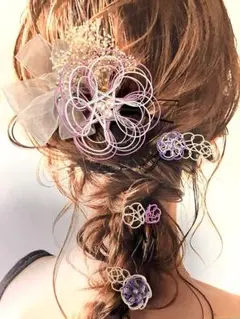 水引　髪飾り　ハンドメイド