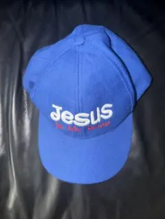 jesus is my boss vintage CAP blue