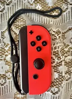 ジョイコン　Joy-Con　右　R　ネオンレッド 黒ストラップ付き