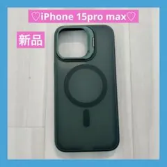 マグセーフ対応 ダークグリーン iPhone15pro maxスマホケース