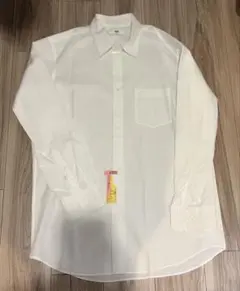 ユニクロ クリーニング保存⭐︎極美品⭐︎ファインクロスシャツ/レギュラー襟 XL 白のサムネイル