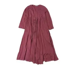 ヌキテパ コットンボイル 2WAYカシュクールワンピース パープル インド製 ヌキテパ コットンボイル 2WAYカシュクールワンピース パープル インド