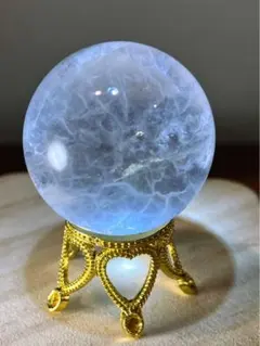 60mm 水晶 アイリスクォーツ 320g スフィア 丸玉 パワーストーン