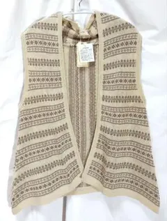 新品ダグ付　イチ　ICHI　リネンドレープベスト　ナチュラル