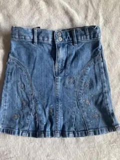 美品 Gapkids 130 デニムスカート キラキラ