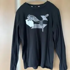 PUMA ブラック ロングスリーブ カットソー 160