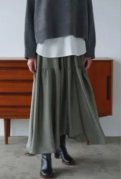 【新品】CLANE クラネ　TIERED BACK LONG SKIRT