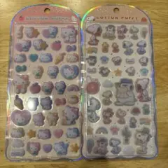 正規品 コットンパフィシール ハローキティ　スヌーピー