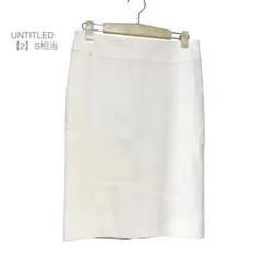 無題/鉛筆裙/及膝/優雅/日本製/棉/高雅/2/白