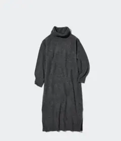UNIQLO スフレヤーンタートルネックワンピース
