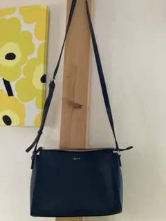 牛革‼️agnes b ‼️ ✳️アニエスベー ショルダーバッグ ‼️✳️ネイビー