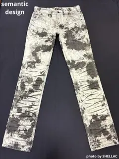 semantic design 総柄タイダイ スリムストレート デニムパンツのサムネイル