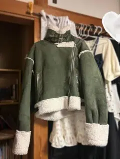 Ciaopanic チャオパニック　ショートフェイクムートンボア切替ジャケット