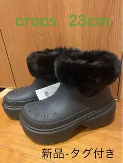 【新品タグ付】crocs クロックス ストンプ ラインド ブーツ 23cm