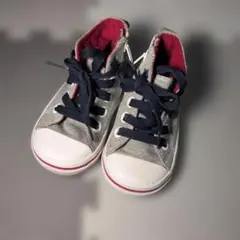 VANS ハイカット ベビースニーカー 14cm グレー/ネイビー