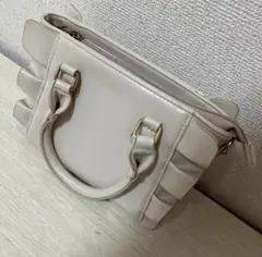 NICE CLAUP ナイスクラップ フリルショルダーバッグ アイボリー