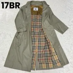 【 大きいサイズ 】バーバリー　ロング ステンカラーコート　ノバチェック カーキ