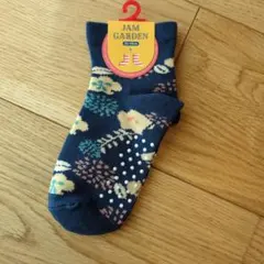 JAM GARDEN 花柄 ネイビー キッズ靴下