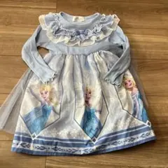 アナ雪　エルサ 長袖ワンピース 100センチ