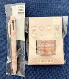 サンリオ マスキングテープ 3色ボールペン セット 新品 キティ シナモン