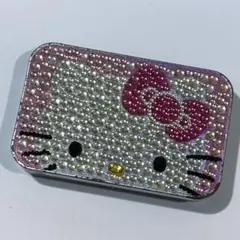 サンリオ　ハローキティ　キラキラ　デコ　スライド缶ケース　小物入れ