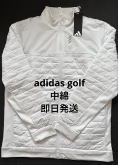 白M 新品定価19800円/アディダスゴルフ　メンズ/中綿ジャケット/白