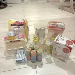 【‼️早い者勝ち‼️】Pigeon哺乳瓶とMilton洗浄剤セットらくらくミルク缶無