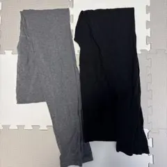 ユニクロ　マタニティ　グレー ブラック レギンスセット