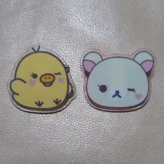 ネオ・リラッくじ Part.11 G賞アクリルバッジ キイロイトリ コリラックマ