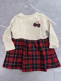 HOT BISCUIT MIKIHOUSE ワンピース アイボリー/レッド