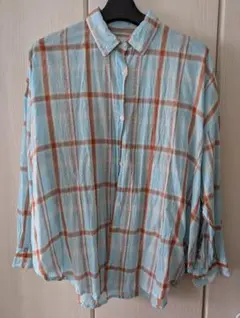 AMERICAN HOLIC 水色チェックシャツ M