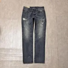 Abercrombie&Fitch ペインターパンツ ダメージ ストレート 極浅のサムネイル