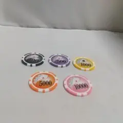 ゴルフ カジノチップ風 ゴルフマーカー5枚セット 2