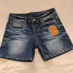 ダメージ加工 レディースデニムショートパンツ Мサイズ