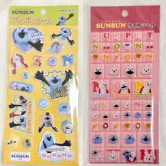 パペットスンスン　ぷくぷくシール　タイルシール（ノンノン　ピンク）