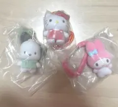 ガチャ　カラフル　カラビナ　マスコット　チャーム　キティ　マイメロ　ぽちゃこ