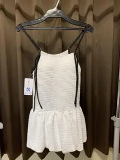 【期間限定価格】⭐︎新品タグ付き⭐︎リボンショルダー バルーン裾 ワンピース 水着