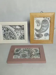 フレームセット ペイズリー 幾何学模様