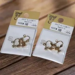 新品 未開封 イヤリング用金具 4mm 2パック 貴和製作所